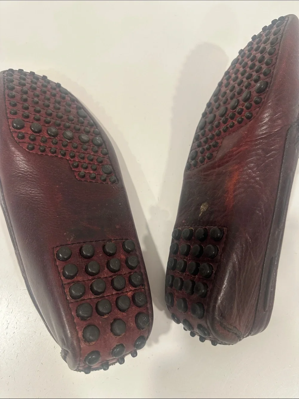 Cole Haan Men's Burgundy Leather Boat Shoes